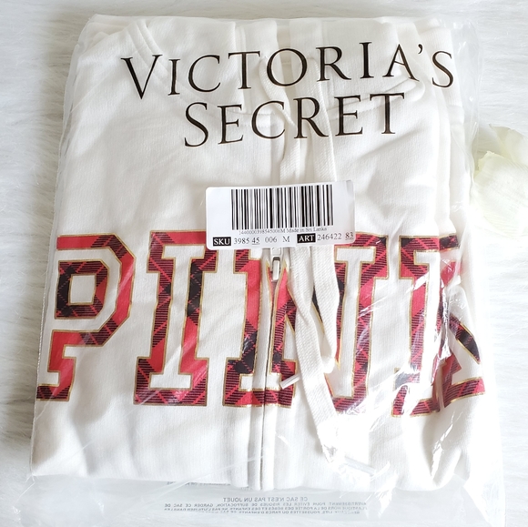 BEAUTIFUL PINK VICTORIA'S SECRET FULL ZIP HOODIE SIZE M - Picture 2 of 5